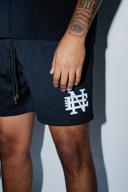 Basic Black Mesh Shorts